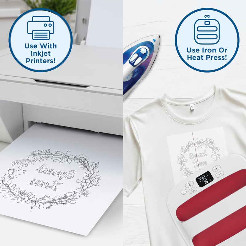 PrintWorks Water Soluble Embroidery Paper 8.5" x 11" - 5 Sheets - Made in The USA - Dissolvable Inkjet Printable Embroidery Transfer Paper - Stitch Patterns by Hand or with a Machine (00536) - Image 3